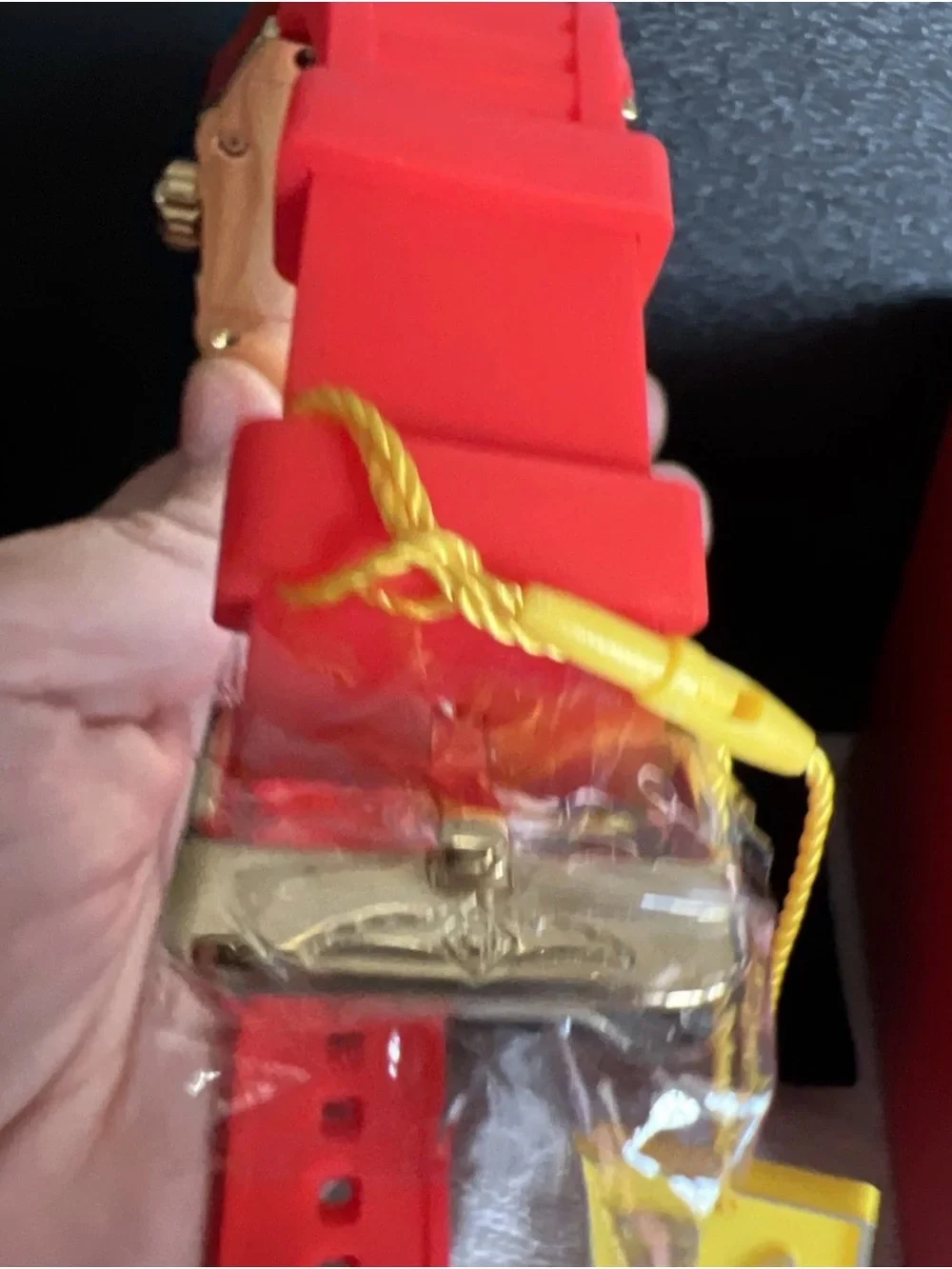 Invicta Red and Gold Sport Chronograph Silicone Strap Watch